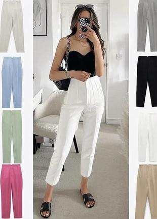 Черні брюки zara висока посадка р.s