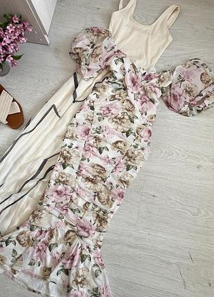 Розпродаж сукня asos міді сітка на основі з вирізами3 фото