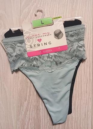 Набор из 2 шт женские стринги с кружевом fancy underwear