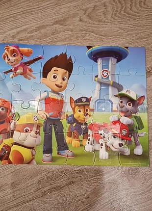 Великі пазли щенячий патруль,в ідеальному стані, 24 шт