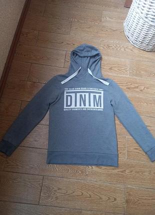 Серый брендовый свитшот, худи р м