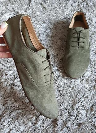 Туфли мокасины mallou minelli нат.замша р.36;37.