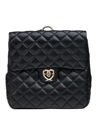 Рюкзак женский черный стеганый 7052 s