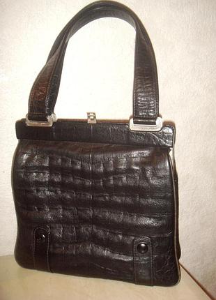 Винтажная сумка из кожи крокодила