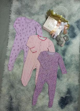 Набор человечек ромпер слип девочке на 12-18 мес 1-1.5 р