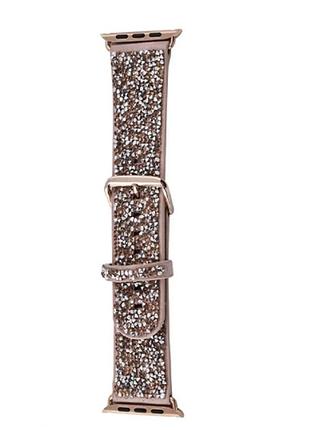 Ремешок the bling world rock diamond band for apple watch 42mm/44mm rose gold.