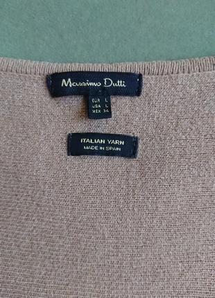 Шикарный вязанный свитер из итальянской пряжи massimo dutti размер l7 фото