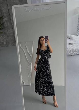 Сукня міді з розрізом