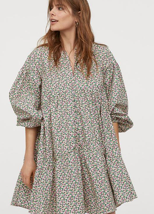 Бавовняне об'ємне мідіплаття h&m