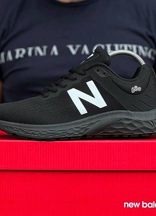 Кроссовки лето new balance цвет черный/белый