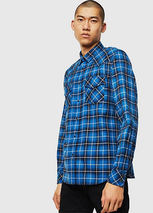 Сорочка картата diesel s-east-long-n ls shirt - s
