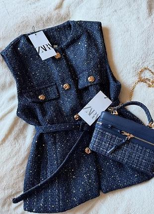 Жилетка твідова жіноча в стилі old money