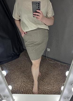 Теплая мини юбка