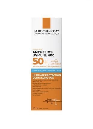 Крем для лица и кожи вокруг глаз la roche-posay антгелиос uva 400 солнцезащитный spf50+