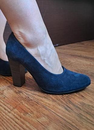 Туфлі жіночі сині замша 35 розмір