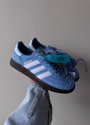 Кросівки adidas harga handball spezial light blue/all white/gum premium