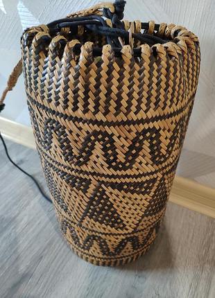 Сумка рюкзак натуральный ротанг