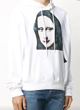 Універсальний білий бавовняний худі від off-white (офф-вайт).s,m,l