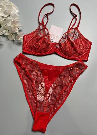 Сексуальный комплект белья крупная сетка 70d