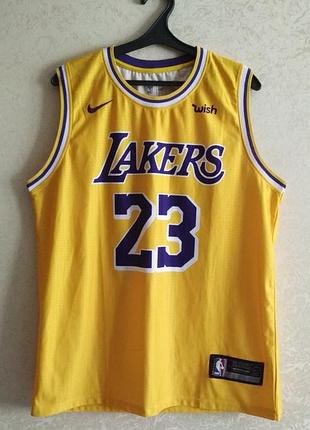 Мужская баскетбольная майка nike nba los angeles lakers james №23 (l-xl) оригинал