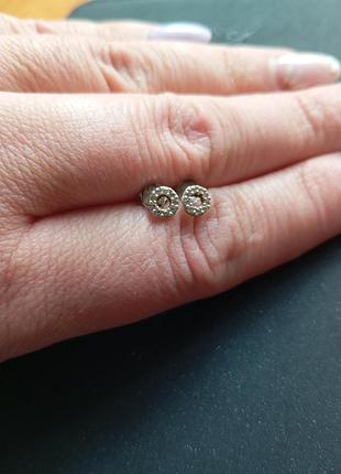 Серьги гвоздики серебро 925