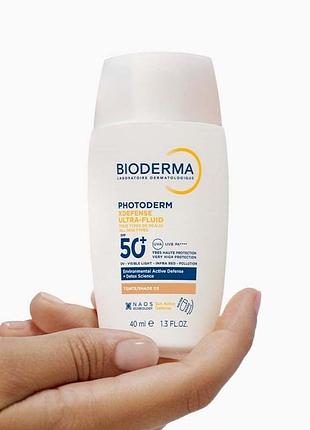 Bioderma photoderm xdefense ultra-fluid spf50+ сонцезахисний флюїд з тоном 03