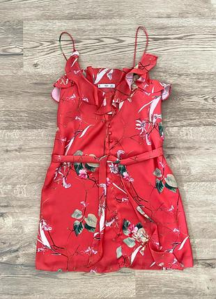 Сукня на лямках з поясом mango