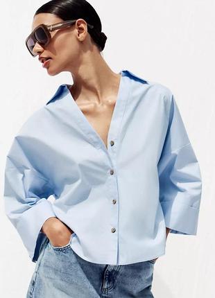 Поплінова сорочка zara new