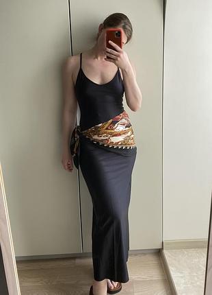 Платье new look /черное миди длинное
