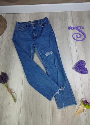 Женские джинсы denim co рваные голубые размер xl (50)