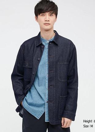 Uniqlo work style denim jacket джинсова куртка в робочому стилі