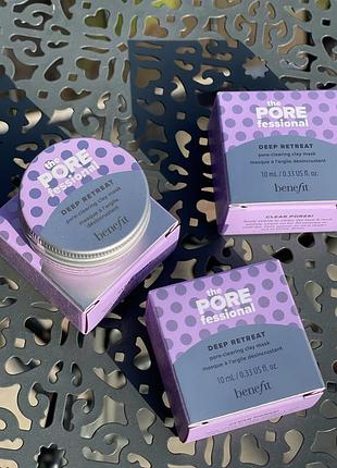 Глиняна маска для очищення пор benefit the porefessional deep retreat, 10 мл