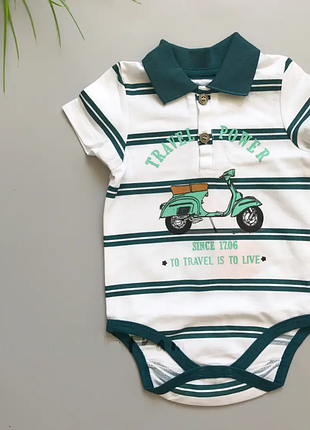 Боді поло дитячий з коротким рукавом для хлопчика тм бембі бд141