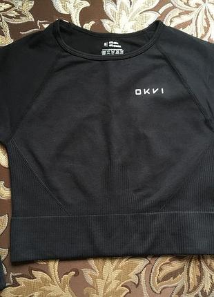 Лонгслив реглан спортивный укороченный р.40-42