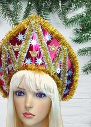 Карнавальный кокошник для костюма королевы ночи1 фото