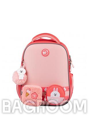 Рюкзак шкільний каркасний yes line friends pretty cony h-100 559849+подарунок сумка для взуття