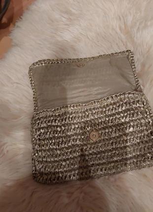 Сумочка клатч соломка
