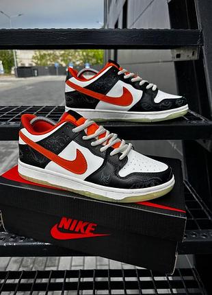 Мужские кроссовки nike sb dunk low prm halloween на лето оранжево-черные
