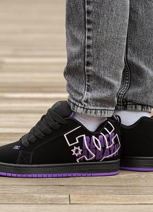 Кросівки dc х slayer court graffik black purple