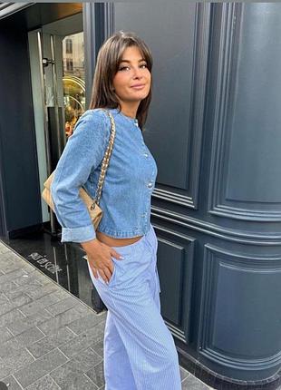 Джинсова куртка жакет zara