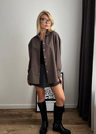 Котонова сорочка в клітинку