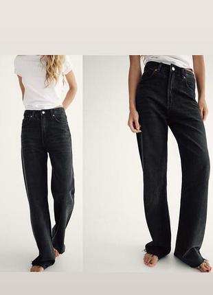Zara джинси wide leg zara джинси straight1 фото