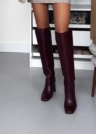 Чоботи шкіра zara