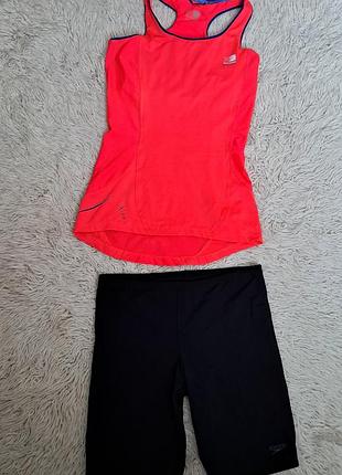 Спорт костюм лосіни короткі майка