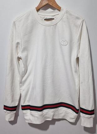 Белый свитшот худи gucci