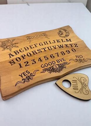 Спиритическая доска ouija на английском языке (46×29×1,8см), резная, массив дерева