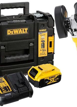 Шлиф-машина угловая аккумуляторная бесщеточная dewalt ø125mm 18v 2x5ah 800w 9000 об/мин dcg405p2