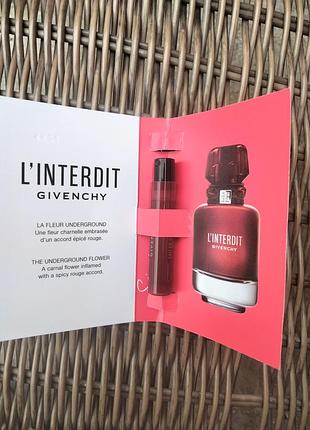 L'interdit eau de parfum rouge givenchy пробник 1мл