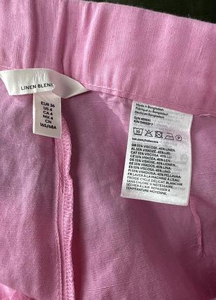 Брюки h&m кльош льон 7