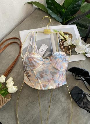Топ жіночий корсетний на бретельках stradivarius